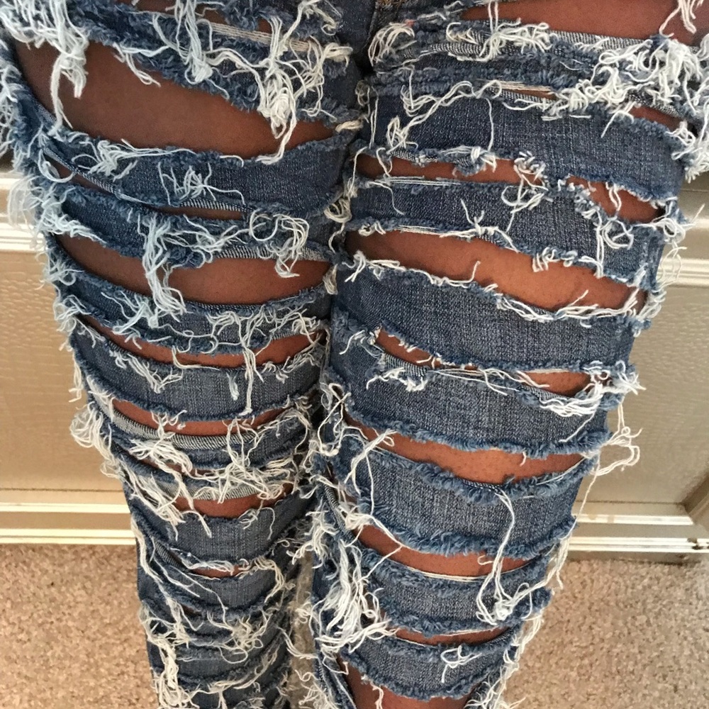 Custom Disaster Distressed Jeans - Picture 5 of 6